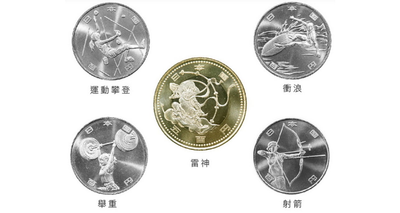 2020年東京奧運全系列紀念套幣(陳志榮館長提供)